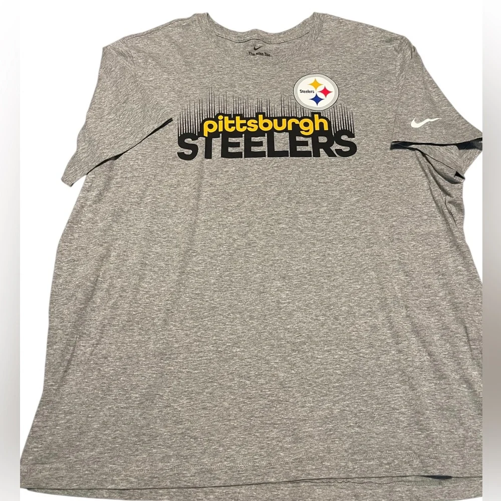 The Nike Tee Pittsburgh Steelers NFL T-Shirt Tee Grey Mens XXL